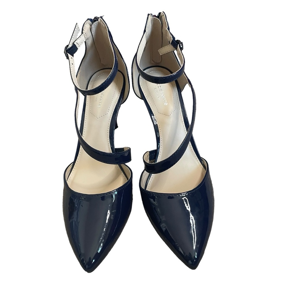 Liz Claiborne Blue Patent Leather Heels - Picture 2 of 12